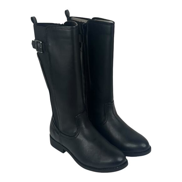 INC McKenzie BOOTS Girls 3 Womens 4.5 Black Silver Riding Biker Boot NEW No Box - Picture 3 of 8